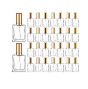 Custom 30ml Empty Luxury Flat Square <b>Spray</b> Fragrance Parfum <b>Bottle</b> Clear Unique Pump <b>Perfume</b> Glass Screen Printing Refillable - Product Image 1