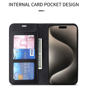 Adecuado para <span class=keywords><strong>Samsung</strong></span> S25 Funda de cuero para teléfono móvil S24 Cartera multifuncional S25u Tarjeta Flip Card Phone case Modelo más vendido - Product Image 6