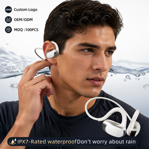 Écouteurs sportifs à tour de cou avec ANC, Bluetooth 6.0, étanches IPX7, autonomie de 15 heures, contrôle tactile, affichage numérique, Type-C - Product Image 1