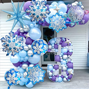 Ballon en aluminium flocon de <span class=keywords><strong>neige</strong></span> de Noël de 18 pouces avec logo personnalisé, ensemble de flocons de <span class=keywords><strong>neige</strong></span> en forme de glace et de <span class=keywords><strong>neige</strong></span>, décoration bleue pour fête d'anniversaire - Product Image 4