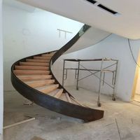Marches d'escalier en bois massif 35 mm d'épaisseur en chêne blanc américain, marches flottantes pour intérieurs haut de gamme