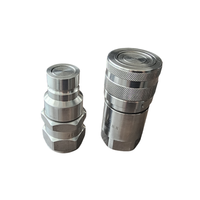 Raccord de tuyau à déconnexion rapide à face plate NAIWO 1/2" BSP en acier inoxydable, coupleur hydraulique QRC pour mini-excavatrice