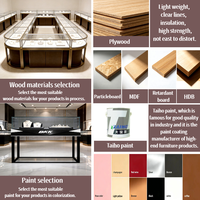 Bar à parfums moderne haut de gamme avec éclairage LED, design écologique pour boutique de parfums de luxe, vitrine de magasin de détail personnalisable