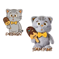 Fabricant OEM professionnel, jouets en peluche personnalisés brodés, animaux en peluche super doux, rembourrés de mousse à mémoire de forme, ours en peluche anti-stress