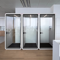 Cabine de réunion modulaire insonorisée facile à assembler et amovible pour bureau, cabine téléphonique insonorisée, pod de bureau silencieux