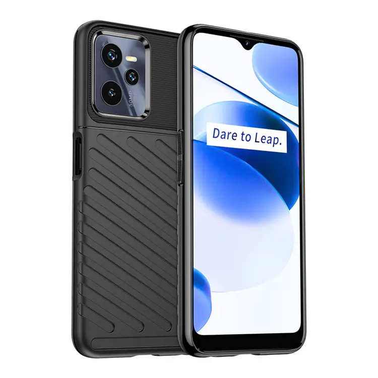 새로운 디자인 실리콘 전화 케이스 Oppo Realme C35 천둥 TPU 휴대 전화 뒷면 커버 케이스 Oppo Find X5 Realme C35 V21