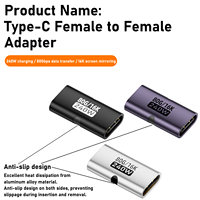 Adaptateur coupleur USB-C vers USB-C femelle-femelle en gros, charge rapide PD3.1 240W, sortie CA pour ordinateur portable, téléphone, tablette PC