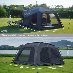 <span class=keywords><strong>Tenda</strong></span> Familiare Grande OEM per 4-6 Persone, Doppio Strato Impermeabile, con Vestibolo, Riparo Glamping per Attività all'Aperto - Product Image 2