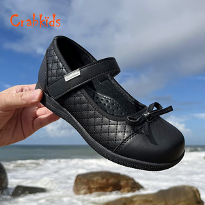 Crabkids usine en gros filles en cuir filles enfants noir princesse chaussures élèves du primaire chaussures de printemps - Product Image 6
