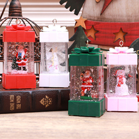 Cadeaux de Noël promotionnels, décoration de Noël haut de gamme, globe à eau, lanternes de Noël, matériau ABS, lumières LED, trois piles AG13