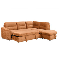 Europäisches Design Stoff-Wolkensofa Modulares Zweisitzer-Schlafsofa mit Stauraum L-Form Schwamm-Chaiselongue Ottoman für Apartment-Wohnzimmer