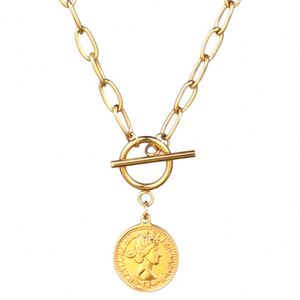 Collar con Colgante de Acero Inoxidable con Cierre OT Vintage, Delicado Collar con Disco de la <span class=keywords><strong>Reina</strong></span> Isabel para <span class=keywords><strong>Mi</strong></span> Hija - Product Image 4