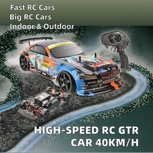 Voiture RC GTR de course télécommandée à l'échelle 1/10, haute vitesse, 4 roues motrices, avec câble USB, pour garçons, fréquence 2,4 GHz, électrique, utilisation intérieure-extérieure - Product Image 2