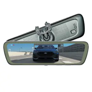 Cámara de salpicadero de retrovisor Sinjet WiFi de tipo separado, cámara de coche ancha de 1080P, cámara de salpicadero de espejo H6 de pantalla completa de 9,35 pulgadas para Ford