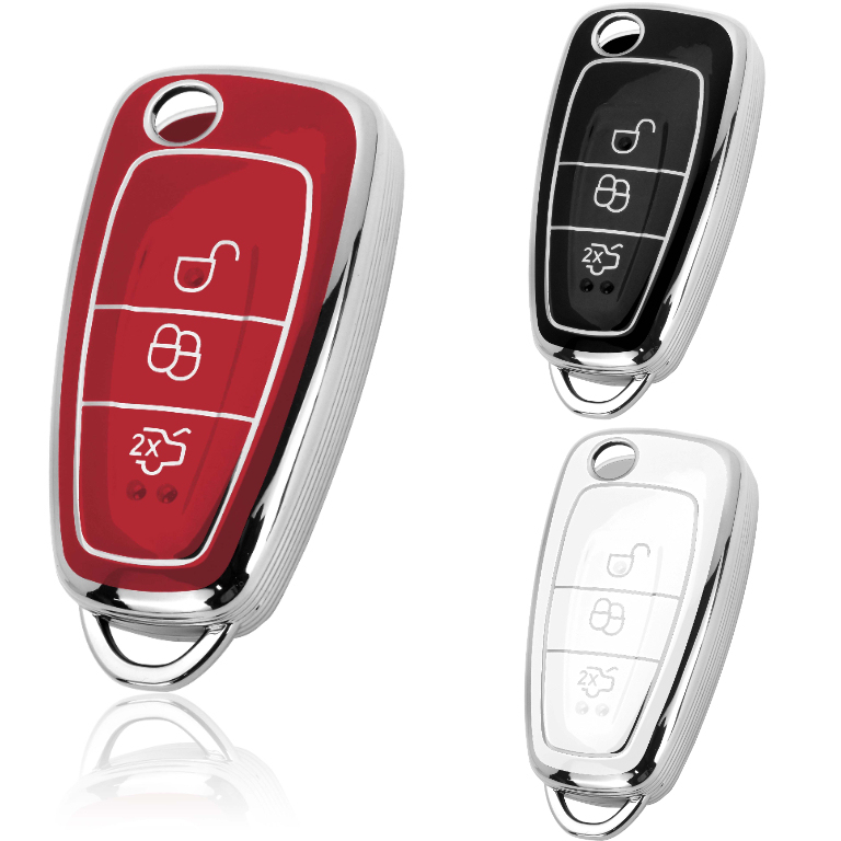 DM TPU Silver Edge Key Case