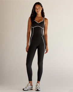 Completo Yoga Donna Estivo <span class=keywords><strong>Sexy</strong></span> a Righe Bianche Vestibilità Aderente KY - Abbigliamento Donna <span class=keywords><strong>Sexy</strong></span> all'Ingrosso Economico - Product Image 3