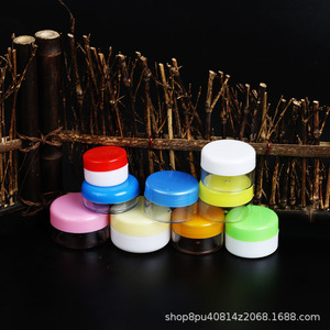 Transparent Bottom Cream Jar 5G 10G Cosmetic Refill Sample <b>Container</b> <b>Small</b> Pillbox Plastic PS Non Toxic General Packaging - Product Image 4