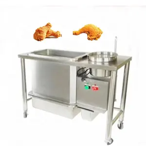Miettes de pain de poisson de viande à haute efficacité enduisant la machine à paner automatique de poulet frit