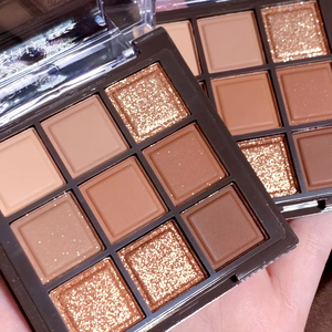 Palette de fards à paupières en gros, 9 teintes Mocha Chocolat scintillantes, haute pigmentation, pour carnations claires à foncées - Product Image 6