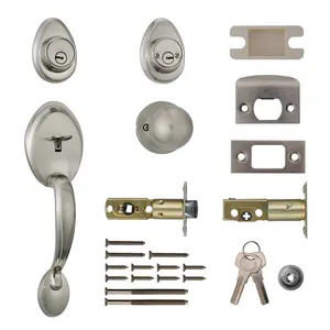 Modern American Mechanical Deadbolt Combo Handle Key Zinc Alloy Door Lock Export For USA Market