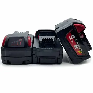 Para <span class=keywords><strong>Milwaukee</strong></span> 18V 9.0Ah <span class=keywords><strong>batería</strong></span> de litio de repuesto <span class=keywords><strong>M18</strong></span> XC 48-11-1860 48-11-1850 48-11-1840 48-11-1820 baterías recargables - Product Image 4
