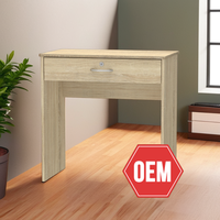Bureau de direction moderne Furnizone OEM Modèle 1325, 1 tiroir, design en bois de teck, couleurs personnalisables, fabriqué en Malaisie, usage commercial