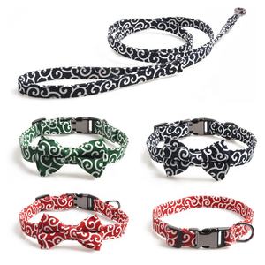 Corbata de lazo para mascotas, Material de tela Pastoral japonesa, lazo Floral, conjunto de correa con hebilla semimetálica, Collar para perros, gran oferta - Product Image 5