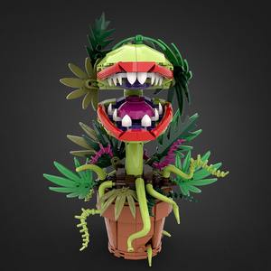 322 Piezas MOC Bloques de Construcción Serie Películas de Terror - Figuras de Terror de Personajes Comiendo Flores en Macetas, Regalo Ideal para Fiestas - Product Image 2