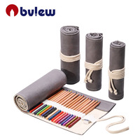 Crayons de couleur à base d'eau Bview BV-CP72R, 72 couleurs, avec emballage enroulable gris et gomme, pour artistes, best-seller 2021