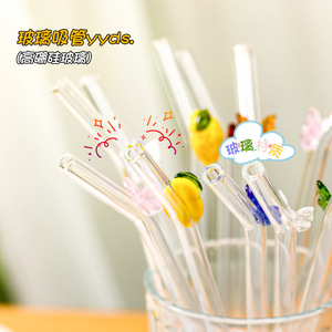 Pajitas de vidrio resistentes al calor, transparentes, rectas, de gran tamaño, para adultos, mujeres embarazadas y posparto, ecológicas y reutilizables - Product Image 3