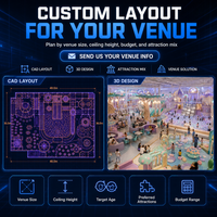 Labyrinthe de jeux intérieur commercial avec toboggan, coussinets sombres orange/violet/rose, pour opérateurs de parcs, certifié CE ASTM