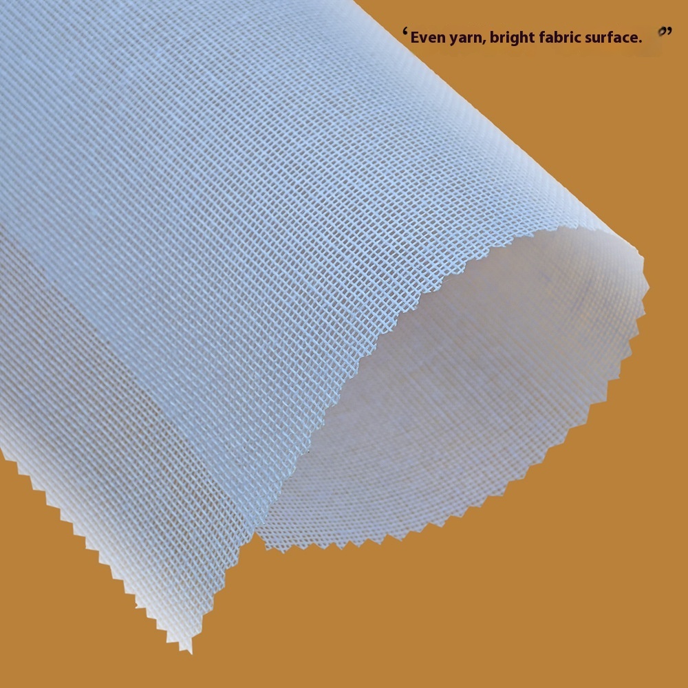 Dingcheng DC220 Woven Elastic Adhesive Interlining Fabric 100% Polyester PES Coated Waterproof Embroidered Grosgrain Garment