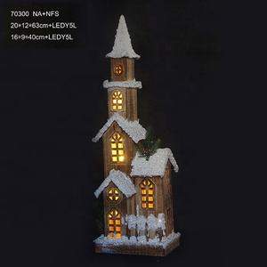LED Noël <span class=keywords><strong>maison</strong></span> en bois village nouvelle arrivée <span class=keywords><strong>maison</strong></span> <span class=keywords><strong>miniature</strong></span> en bois <span class=keywords><strong>pour</strong></span> la décoration <span class=keywords><strong>de</strong></span> Noël - Product Image 5