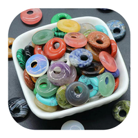 Vente en gros Offre Spéciale pierre d'agate naturelle paix boucle collier jade cristal donut pendentif ornement fabrication de bijoux