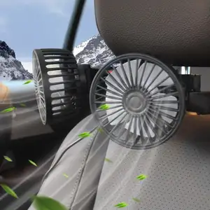 Encosto de cabeça do carro para caminhão, ventilador de refrigeração 3 velocidades com plug usb 360 graus rotacional para caminhão de carro