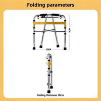 Cadre de marche pliable en aluminium pour enfants, déambulateur de rééducation des membres inférieurs pour enfants, aide à la mobilité pour la maison et les centres de thérapie