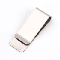 Porte-monnaie fin et minimaliste en acier inoxydable, accessoire de portefeuille, logo personnalisé gravé, artisanat métallique, vente en gros, vierge