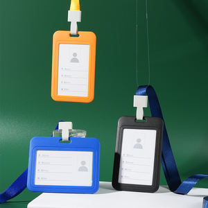 パーソナライズされたカスタム防水調整可能格納式クリアIDバッジホルダーポリエステルストラップ付き - Product Image 4