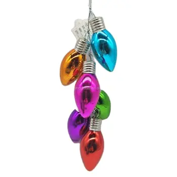 Colorful Christmas tree hanging decorations 3*3* 6 cm Christmas glass pendant Glass bulb Christmas pendant
