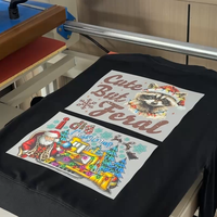 Autocollants de T-shirt de transfert de chaleur de logo personnalisé autocollants d'impression étanches souples en PET durables pour étiquettes de T-shirt conceptions DTF plastisol