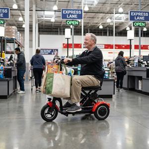 Scooter pliable léger et auto-équilibré avec pneus antidérapants pour les courses au supermarché - Product Image 5