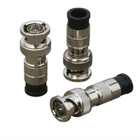 Connecteur mâle/femelle de borne de compression de câble coaxial RG6 pour des applications de rf