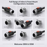 Conector Impermeable Jnicon MJ20 de 2 Pines, 20A 300V IP67, Enchufe Circular de Bloqueo Rápido para Alimentación de Luces LED de Calle en Exteriores