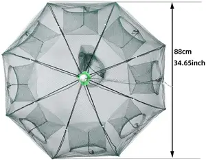 尼龙peche网箱绿色水产养殖陷阱渔网伞型小龙虾陷阱