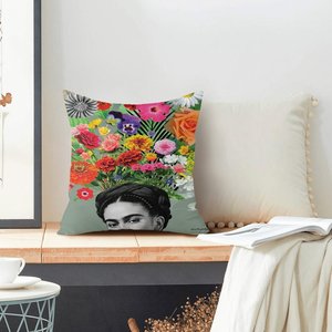 Decorazione d'arte messicana <span class=keywords><strong>disegno</strong></span> colorato fodera per <span class=keywords><strong>cuscino</strong></span> floreale con fiori cuscini decorativi per divano di casa - Product Image 3