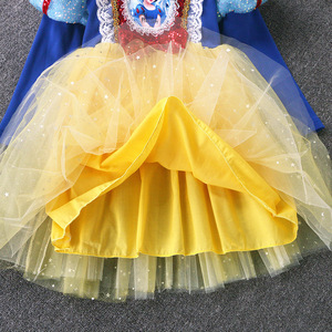 Costume da Principessa Regina delle Nevi per Bambine, per Feste di Compleanno, Halloween e Balli, in Poliestere - Product Image 6