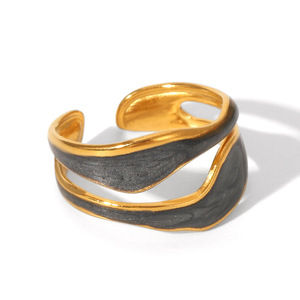 Wholesale Bulk Stainless Steel <b>Rings</b> Gold Plated Oil-drop Multi-style Heart <b>Open</b>-style Non-fading Fine <b>Rings</b> - Product Image 6