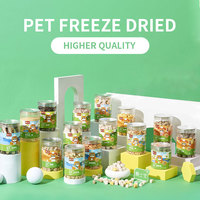Friandises pour animaux de compagnie lyophilisées en conserve riches en protéines, 16 saveurs, 80g, universelles pour chats et chiens, personnalisation OEM, marque privée disponible