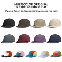Gorra de Running Unisex de Nailon Transpirable de Secado Rápido con Logotipo Reflectante Personalizado, Gorra de Campamento de 5 Paneles con Visera Curva para Exteriores