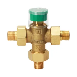 Legom nóng & lạnh Brass màu sắc tự nhiên thụ động điều trị G1/2 G3/4 G1 tĩnh nhiệt trộn van